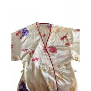 90s Vintage Victoria’s Secret Collection Satin Floral Robe – Size Small